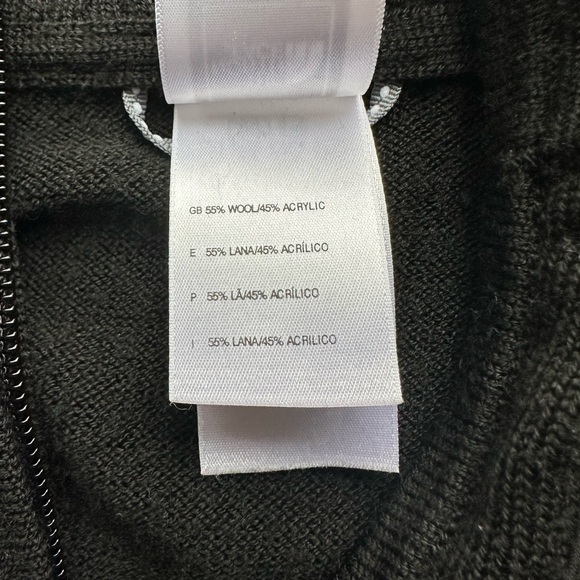 The North Face Wool Blend 1/4 Zip Sweater Men’s L Black Mock Neck - Picture 11 of 13